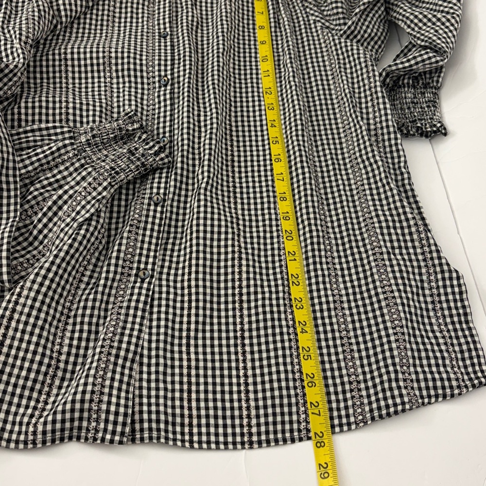 Max Studio Black and White Gingham Shirt - Picture 15 of 15